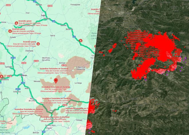Los incendios que están asolando a España, vistos desde el espacio y a través de los mapas